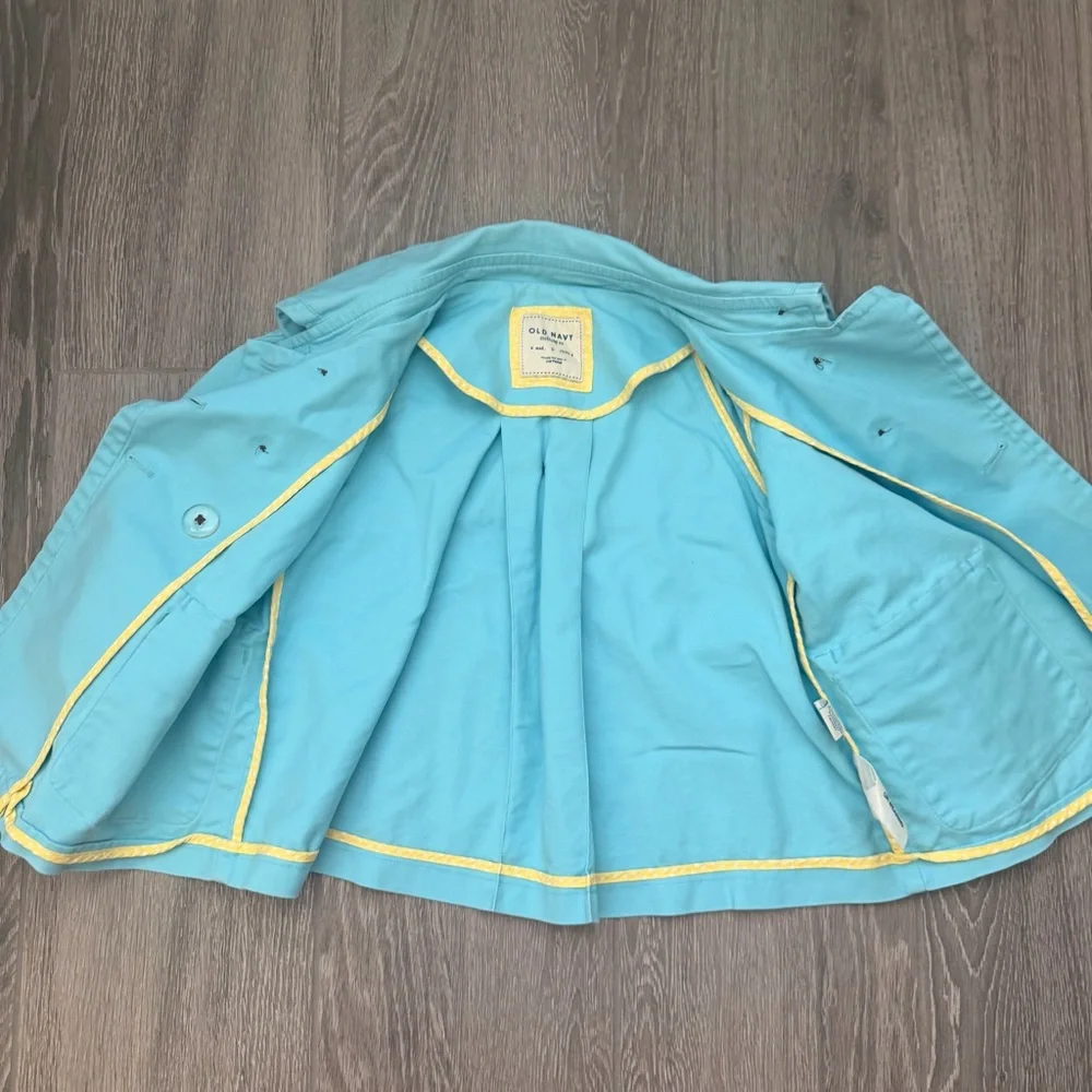 Old Navy Kids Turquoise Pea Coat Size S